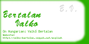 bertalan valko business card